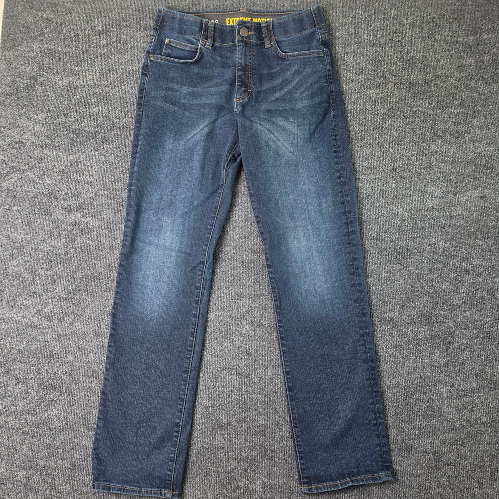 Lee Extreme Motion Athletic Fit Tapered Leg Jeans Men's 31x32 Dark Wash Denim